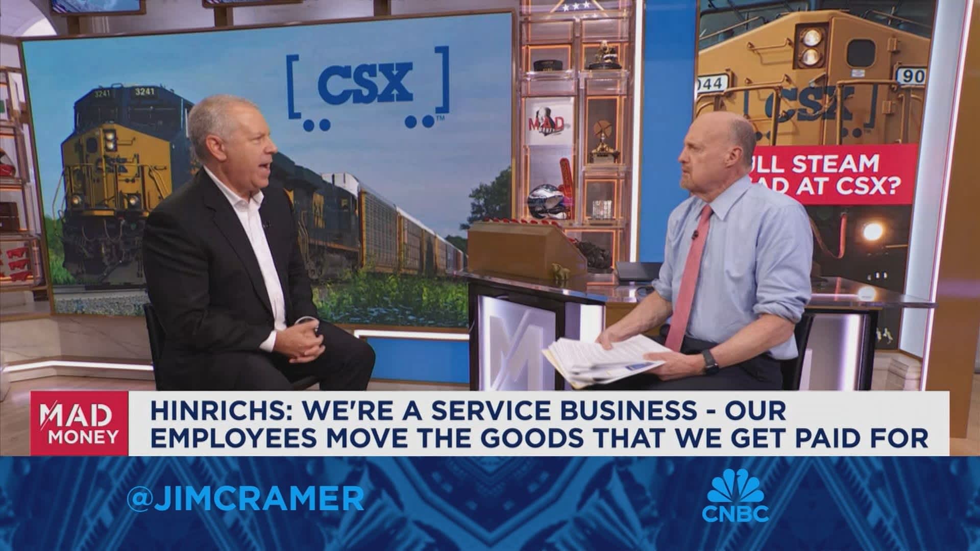 CSX CEO: If tariffs change the trade portfolio as long as the economy is growing we'll be a part of it