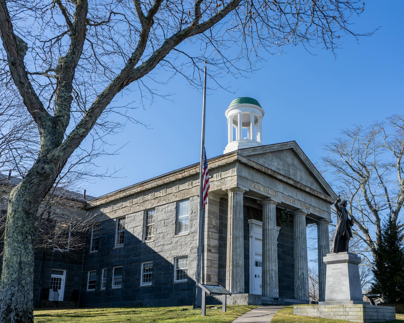 Classical courthouse columns representing Supreme Court institutional authority and tradition