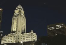 Modern city hall building representing local government authority and municipal decision-making