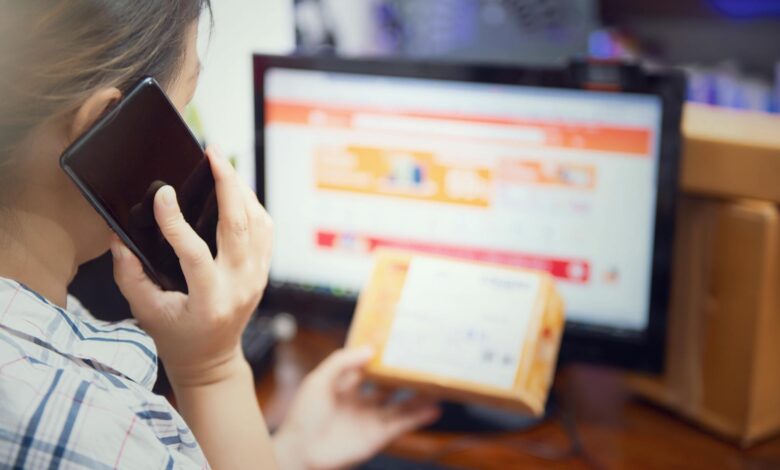 Person using smartphone for online shopping, representing mobile commerce integration