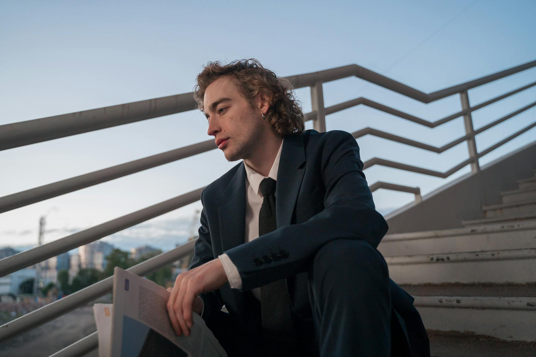 Upward career progression concept with business professionals on different levels