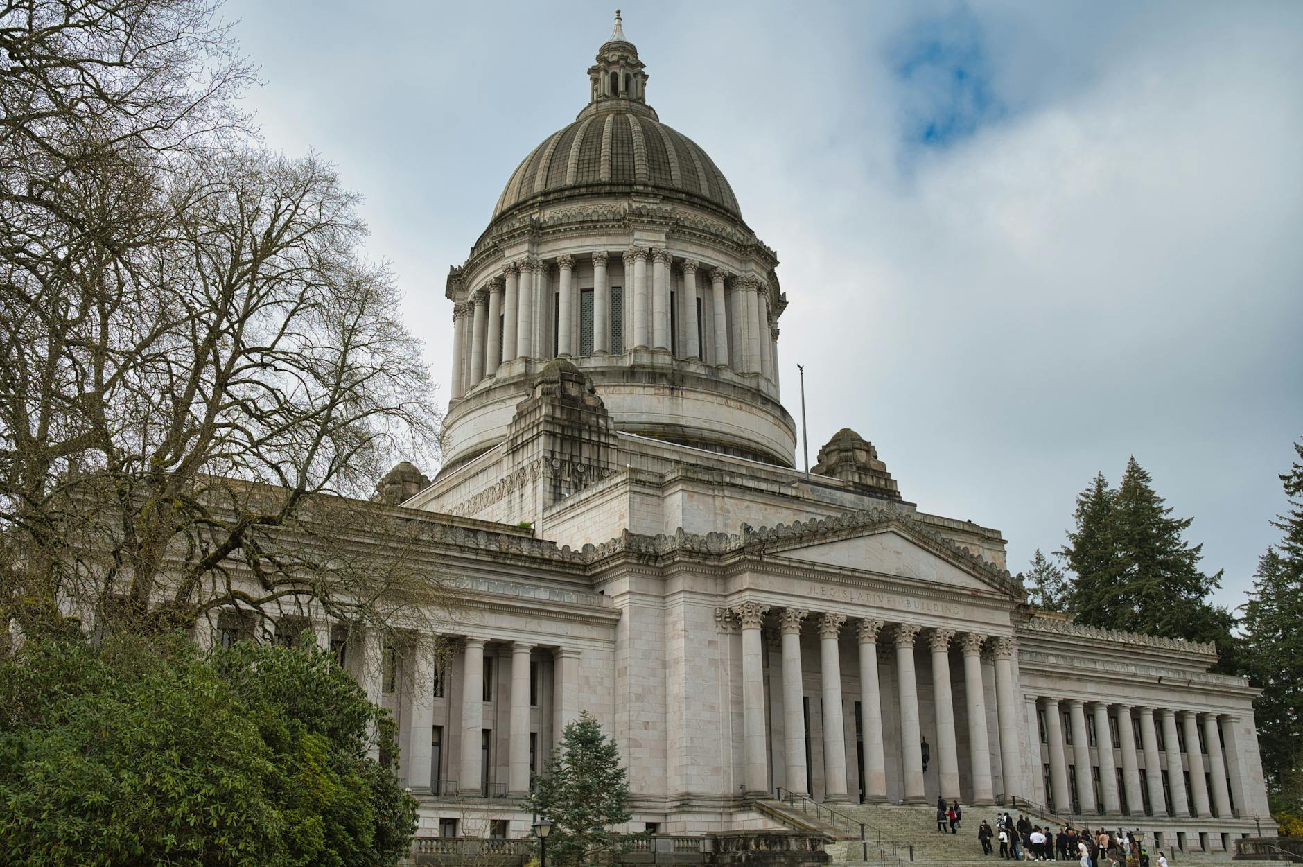 State capitol building with dome and columns representing gubernatorial office