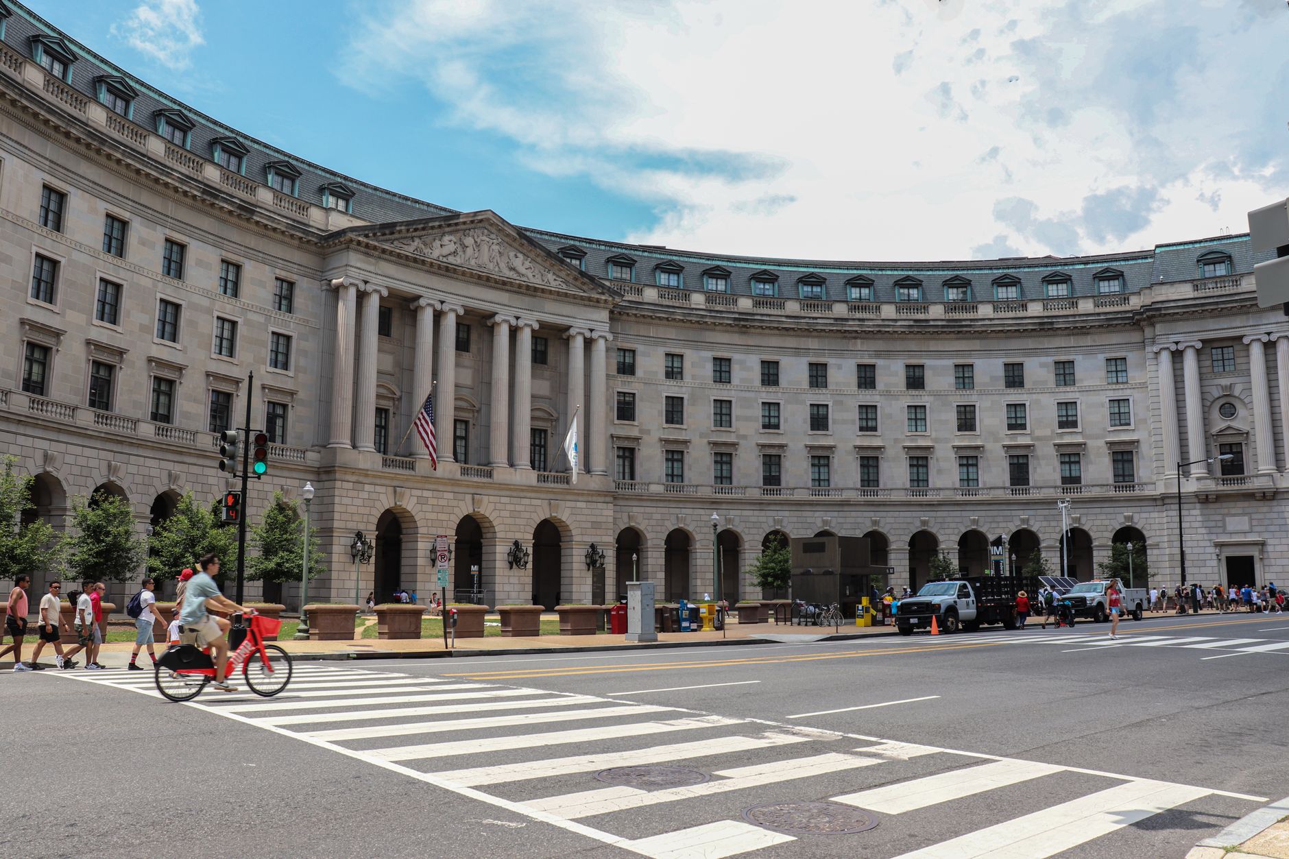 Exterior view of the Pentagon building in Washington D.C.