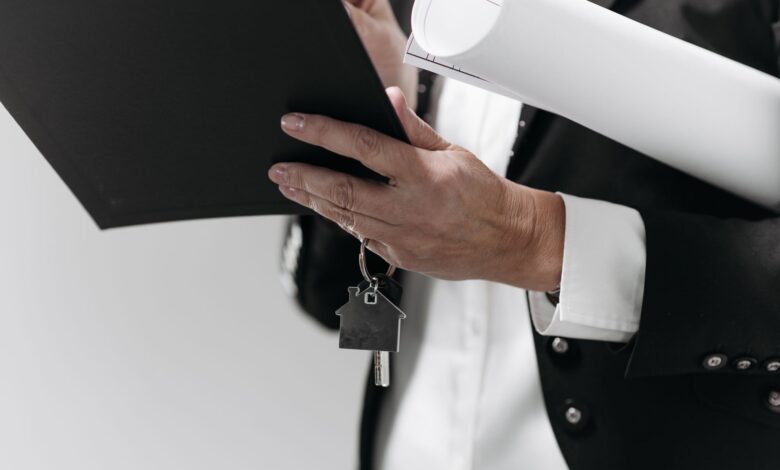 Documents and pen on a desk during a real estate closing transaction
