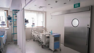 Empty hospital corridor representing gaps in healthcare provider networks