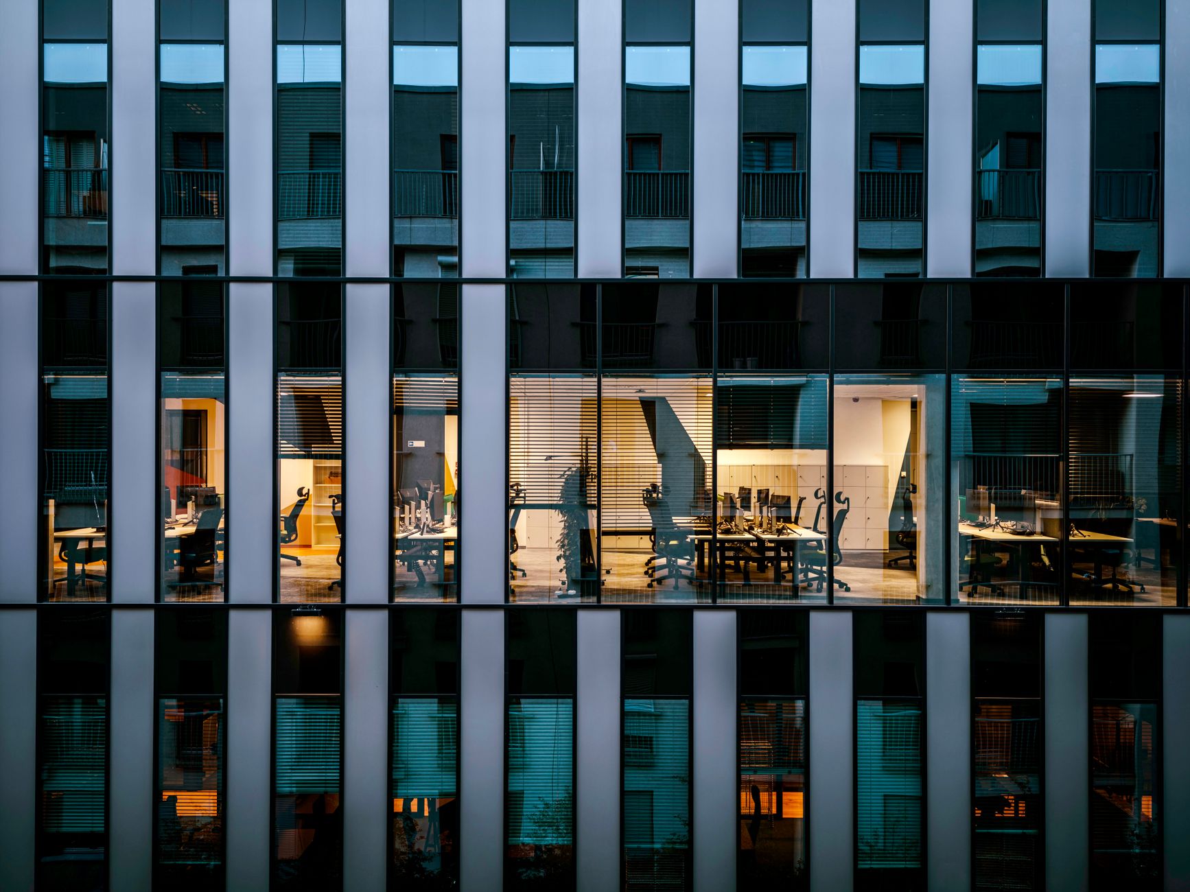 A modern corporate office interior representing private equity business operations