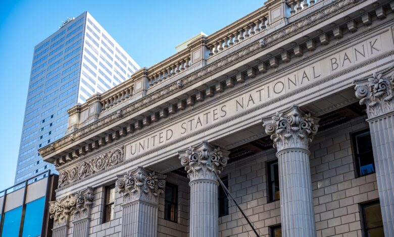 Exterior of a regional bank building representing community lending institutions