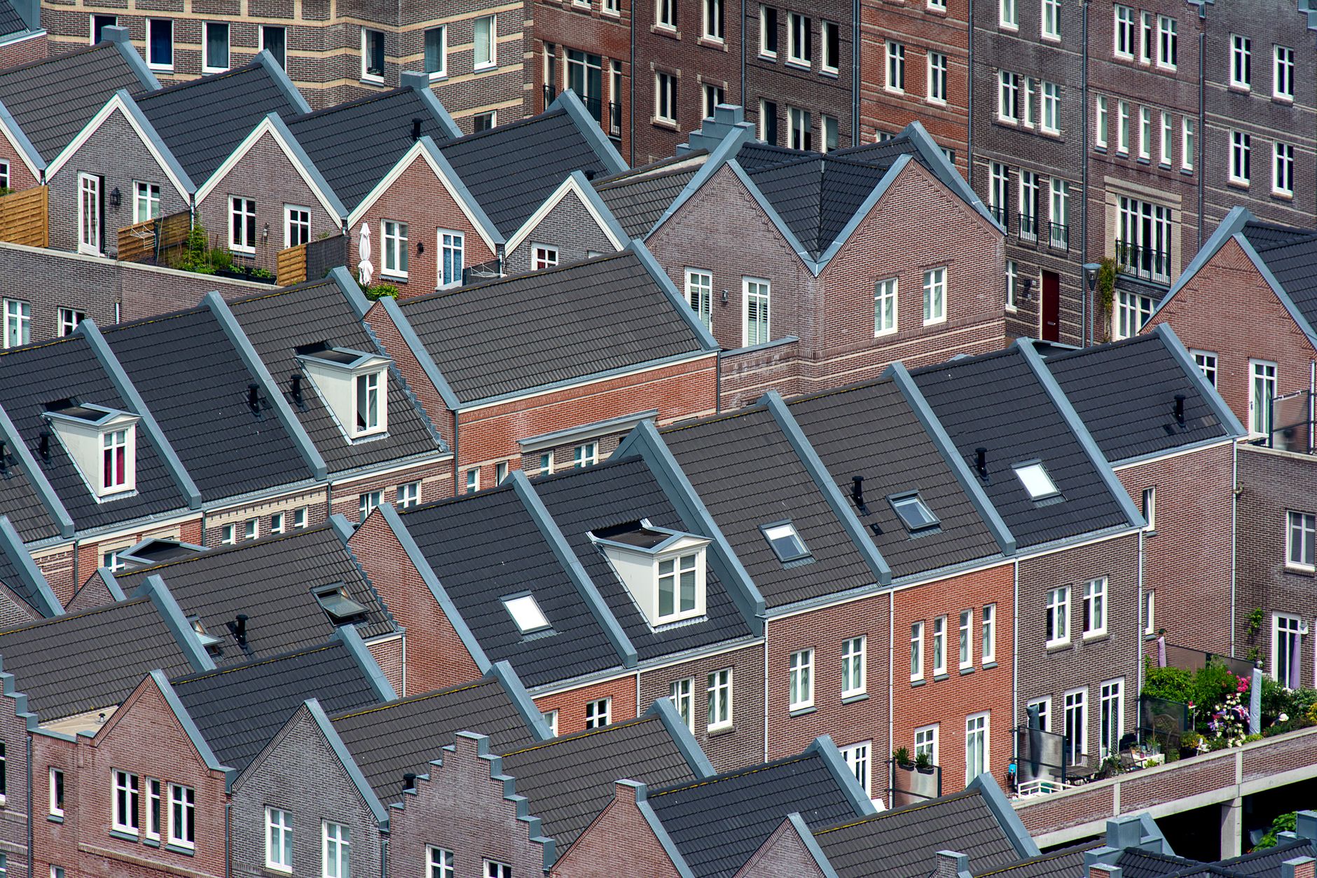 Aerial view of a residential neighborhood representing FHA loan borrower communities