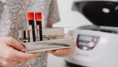Scientist conducting water sample analysis in an environmental testing laboratory