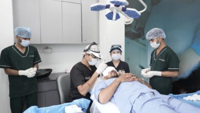 Interior of an ophthalmology surgery center with medical equipment