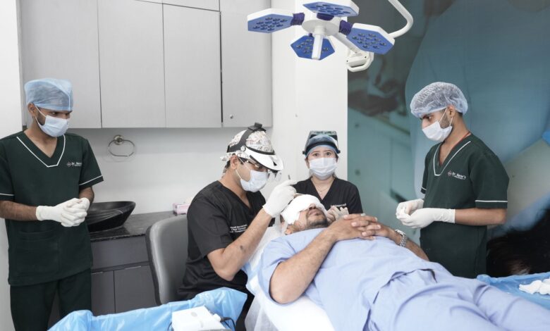Interior of an ophthalmology surgery center with medical equipment