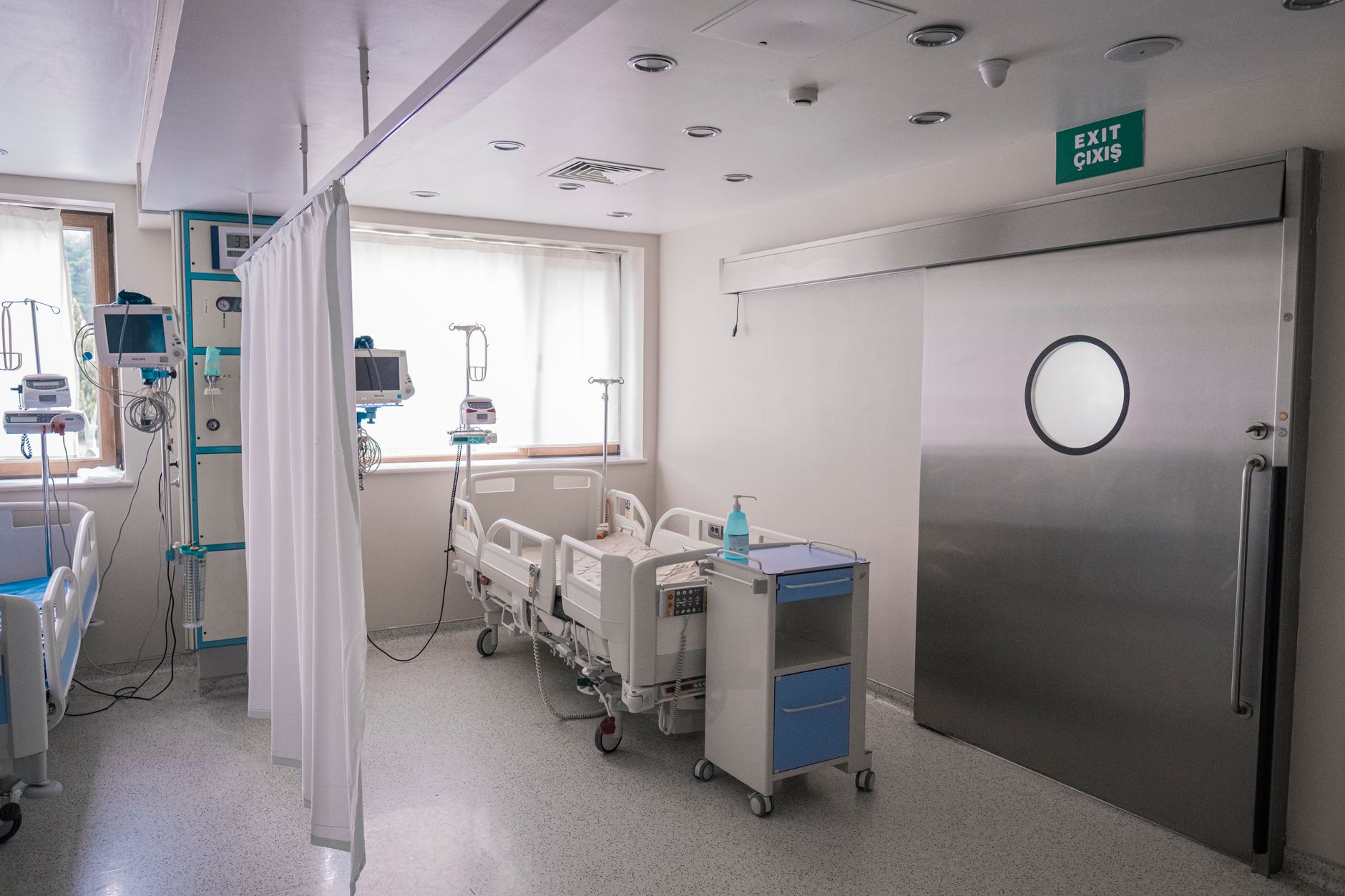 Empty hospital corridor representing the institutional environment where anesthesiology groups operate