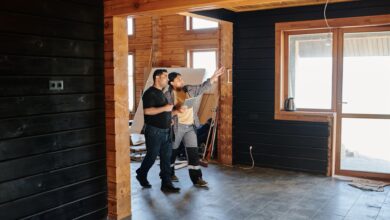 A home inspector examining a property interior during a professional inspection